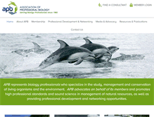 Tablet Screenshot of professionalbiology.com